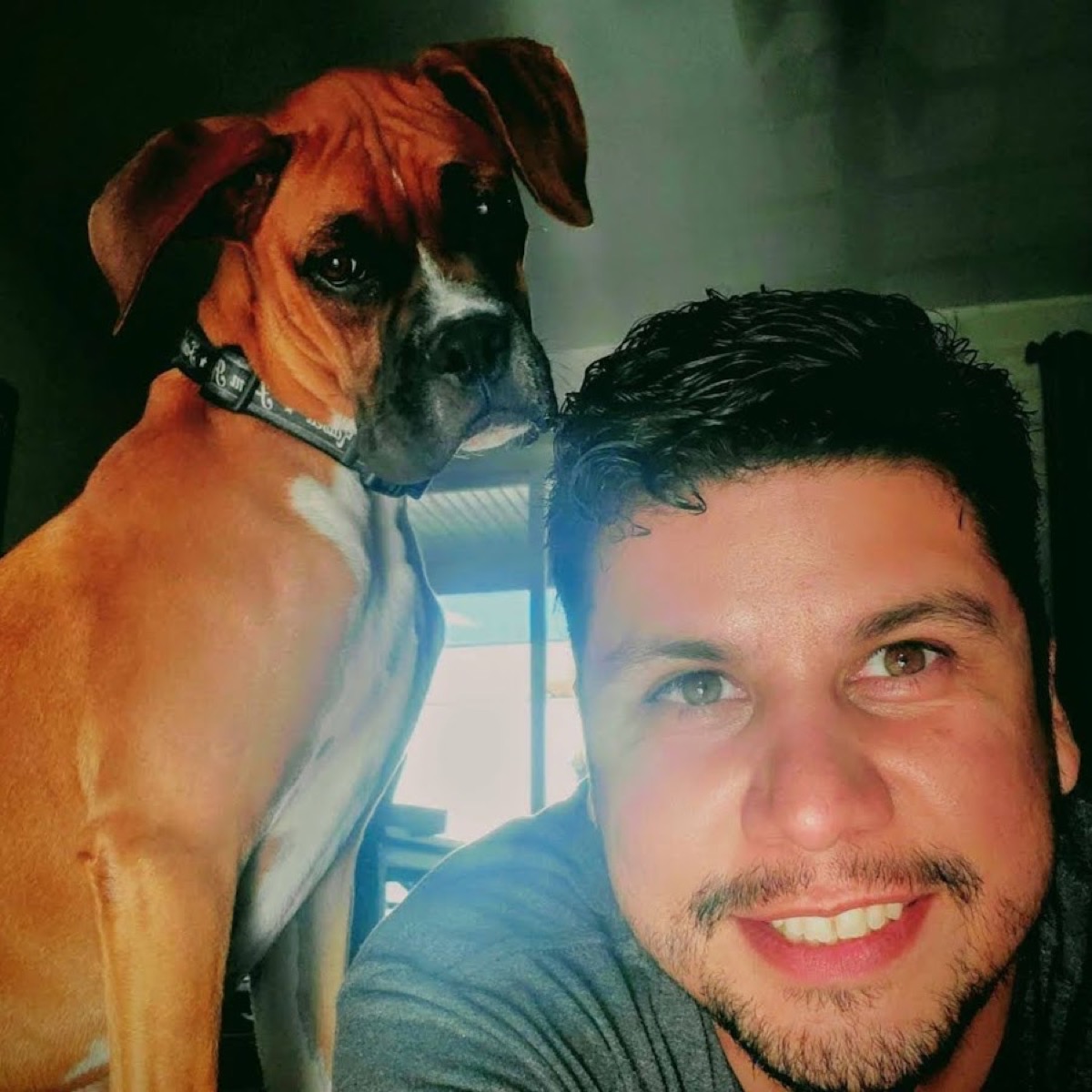 Gustavo with his dog